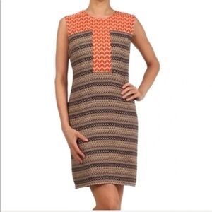 THML‎ Artsy Embroidery Bohemian Midi Brown Orange dress